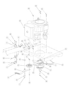 25hp Kohler Engine Assembly Diagram and Parts List for 3654 53AB5B8K100-ZT54 Cub Cadet Lawn Mower